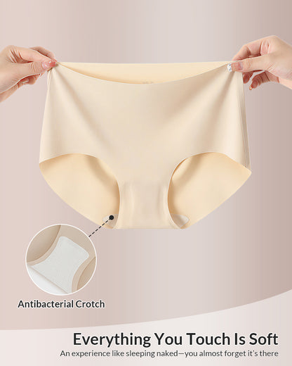 Curvvvy® Seamless Antibacterial Mid-Waist Plus Size Briefs