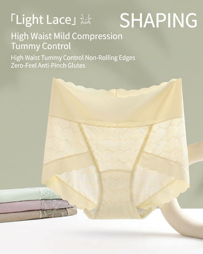 Curvvvy™ Soft Lace High-Waisted Seamless Tummy Control Panties