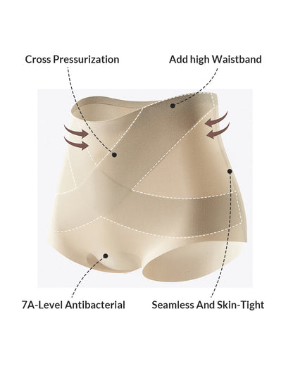 Curvvvy™ Seamless High-Waisted Tummy Control Ice Silk Briefs