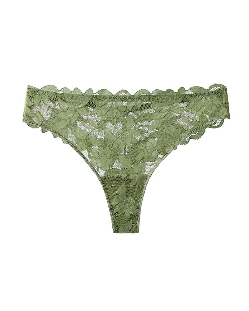 Curvvvy™ Whisper-Soft Floral Lace Thong