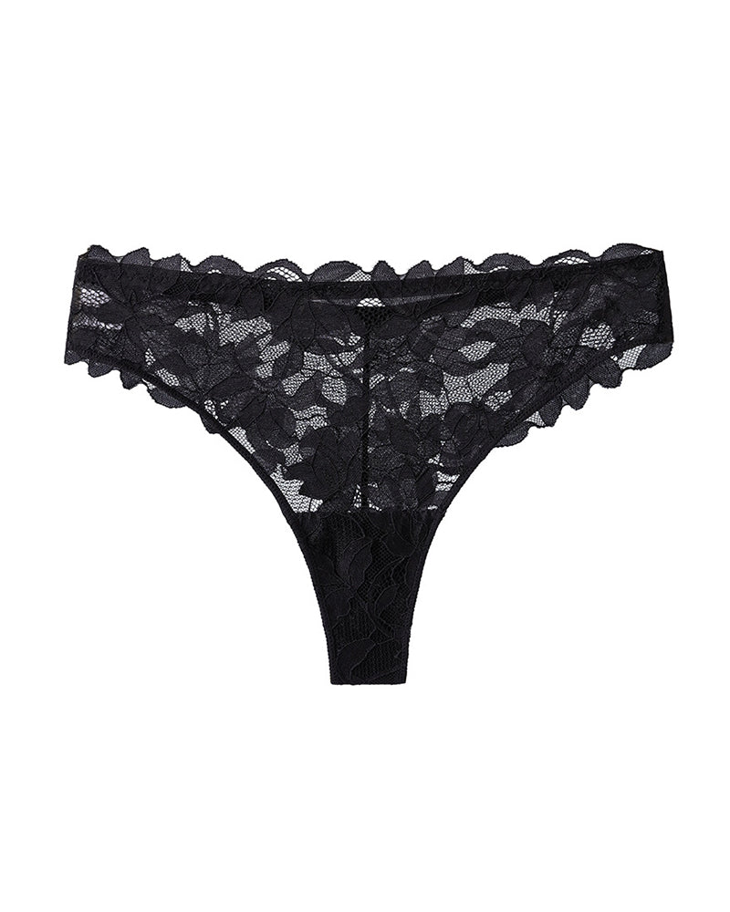 Curvvvy™ Whisper-Soft Floral Lace Thong