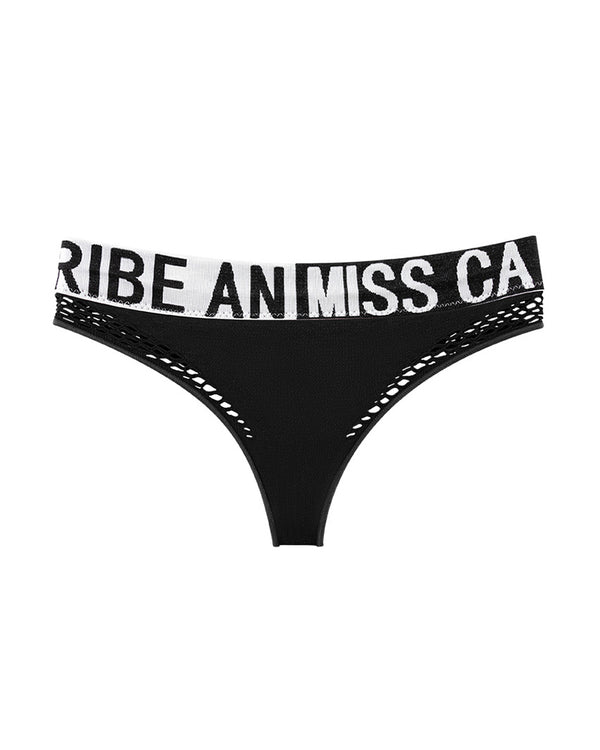 Curvvvy™ Bold Logo Waistband Seamless Sport Thong