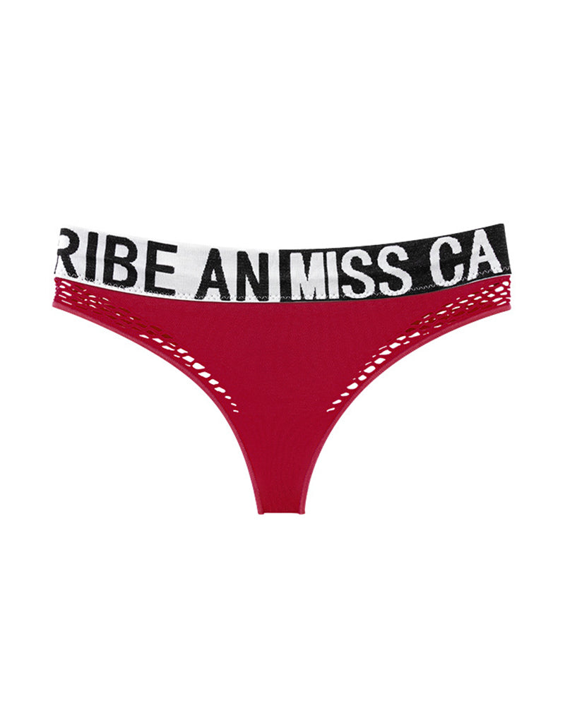 Curvvvy™ Bold Logo Waistband Seamless Sport Thong