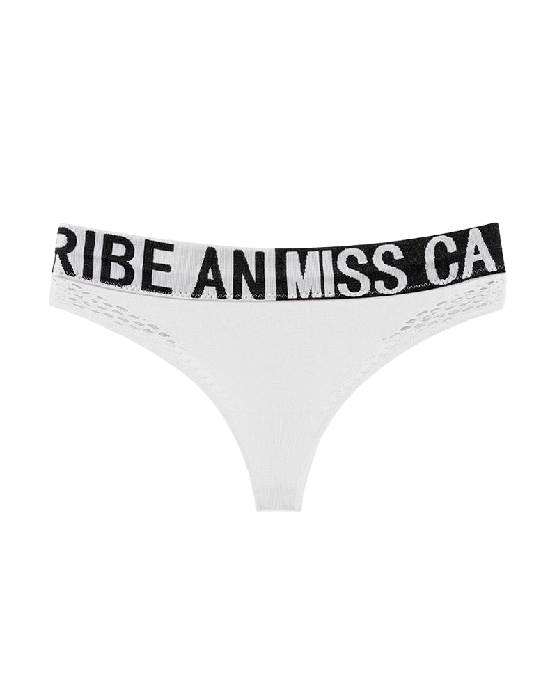 Curvvvy™ Bold Logo Waistband Seamless Sport Thong