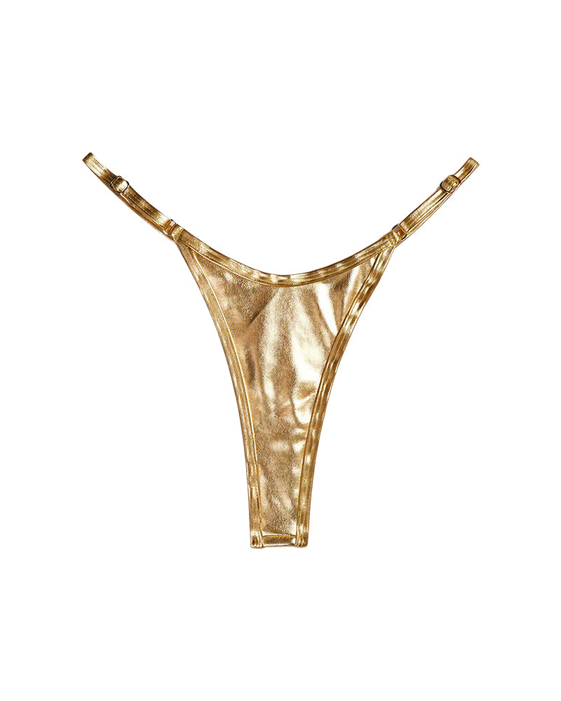 Curvvvy™ Metallic Adjustable Low-Cut Thong