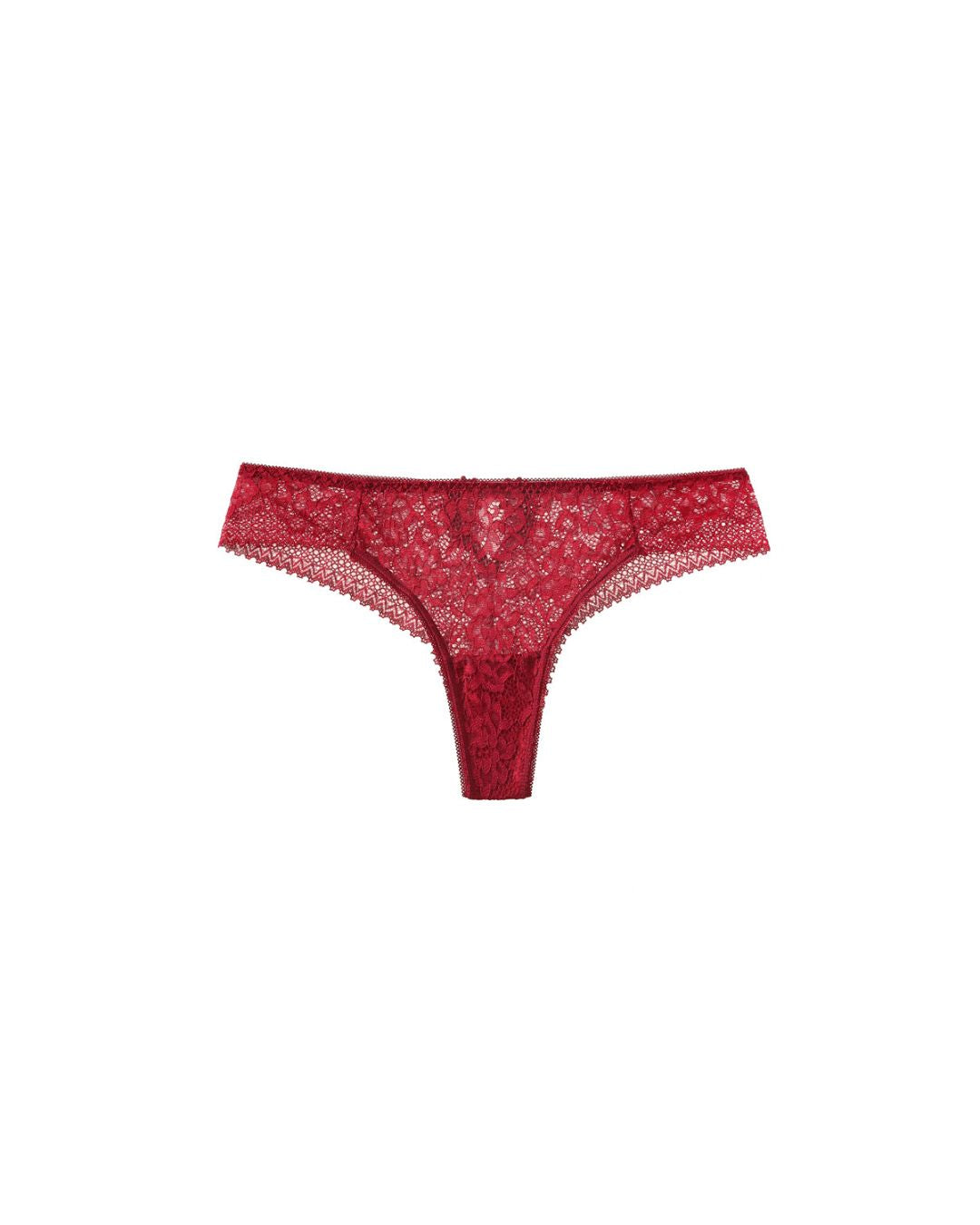 Curvvvy™ Lace Cutout Floral Appliqué Bikini Thong