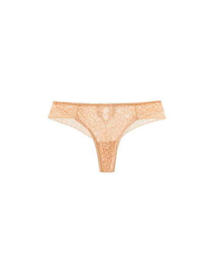 Curvvvy™ Lace Cutout Floral Appliqué Bikini Thong