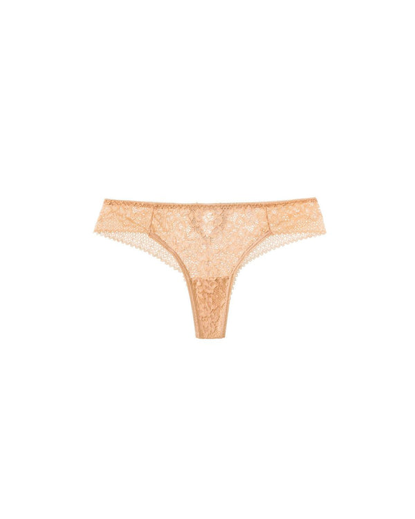 Curvvvy™ Lace Cutout Floral Appliqué Bikini Thong