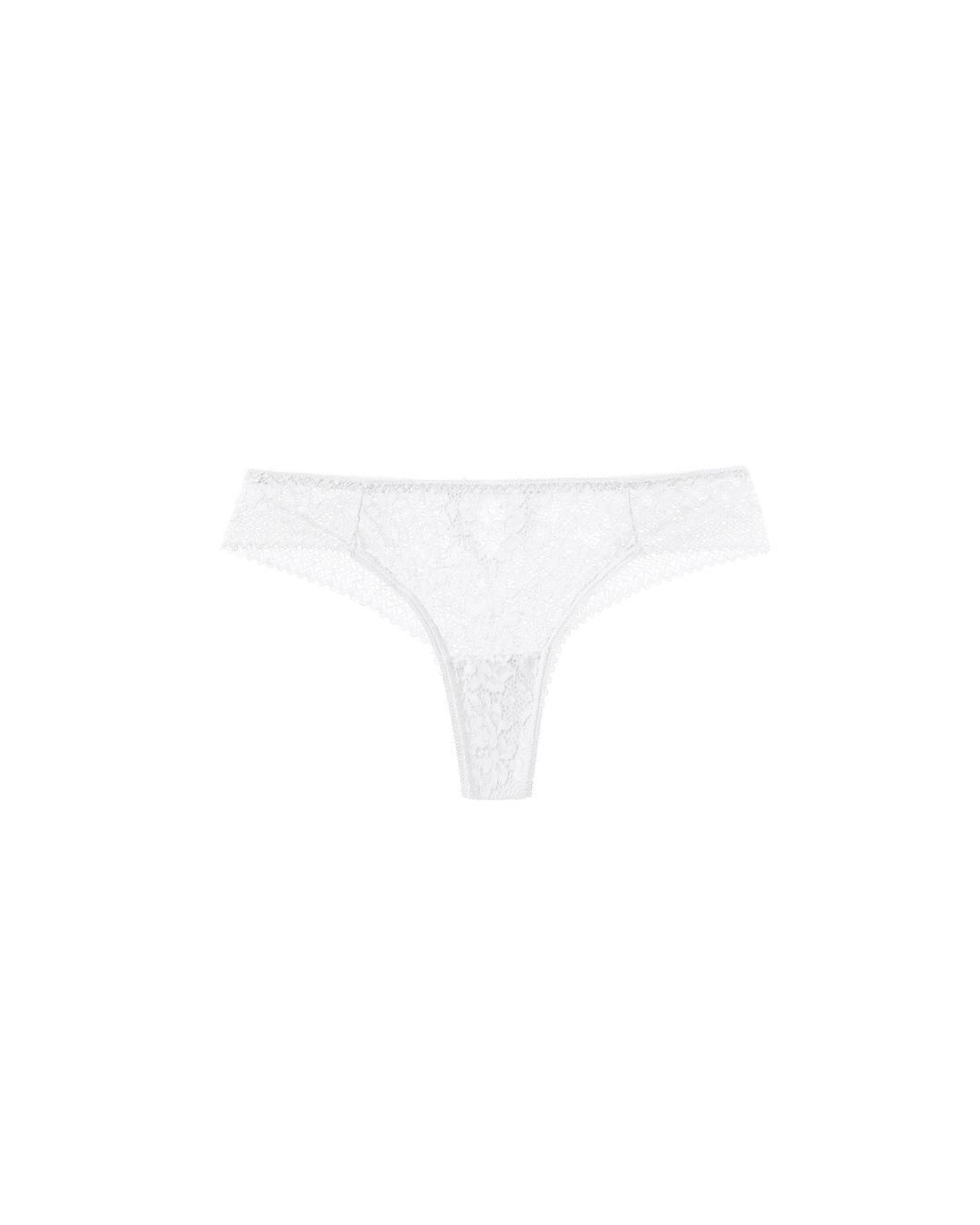 Curvvvy™ Lace Cutout Floral Appliqué Bikini Thong