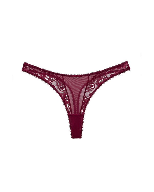 Curvvvy™ Sheer Lace Thong Panty