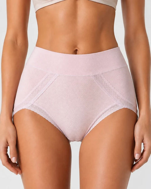 Curvvvy™ Atmungsaktive Slips mit Spitzenbesatz und Bauchkontrolle