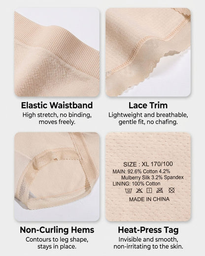 Curvvvy™ Atmungsaktive Slips mit Spitzenbesatz und Bauchkontrolle