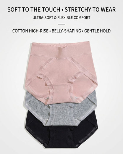 Curvvvy™ Atmungsaktive Slips mit Spitzenbesatz und Bauchkontrolle