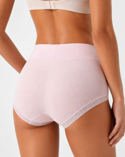 Curvvvy™ Atmungsaktive Slips mit Spitzenbesatz und Bauchkontrolle