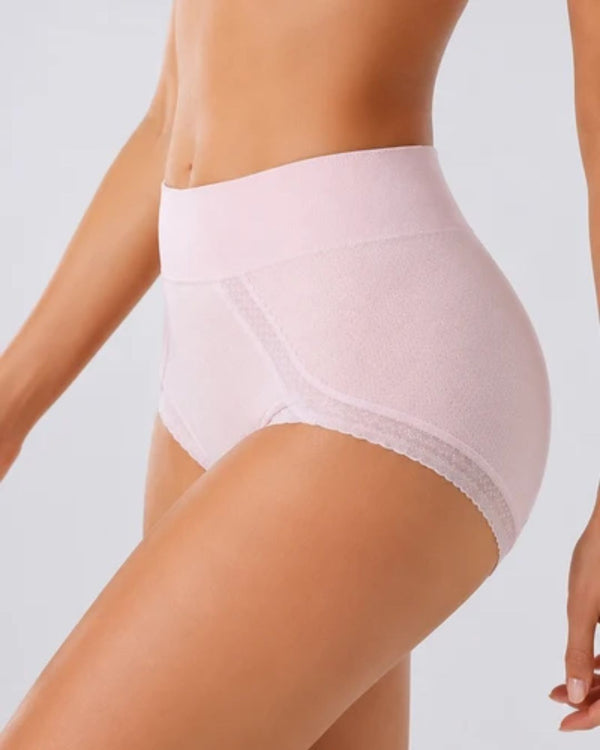 Curvvvy™ Atmungsaktive Slips mit Spitzenbesatz und Bauchkontrolle