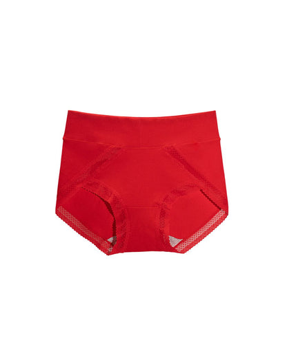 Curvvvy™ Atmungsaktive Slips mit Spitzenbesatz und Bauchkontrolle
