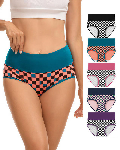 Curvvvy™ High-Waisted Checkerboard Briefs