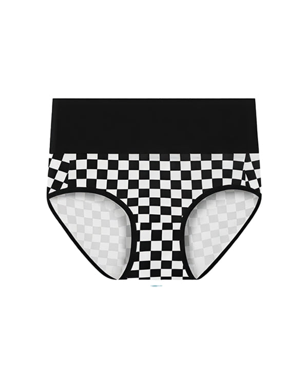 Curvvvy™ High-Waisted Checkerboard Briefs