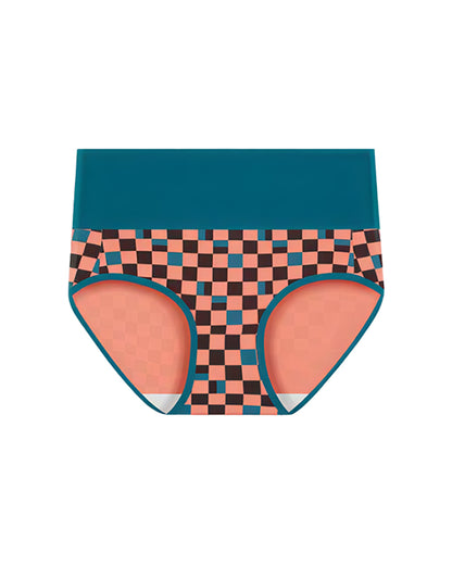 Curvvvy™ High-Waisted Checkerboard Briefs