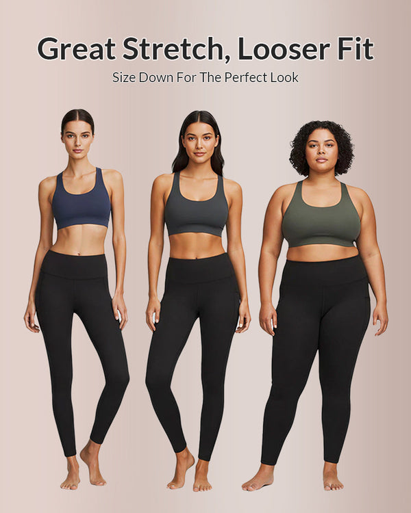 Curvvvy® Fleece-Lined High-Waist Leggings with Pockets Curvvvy-US