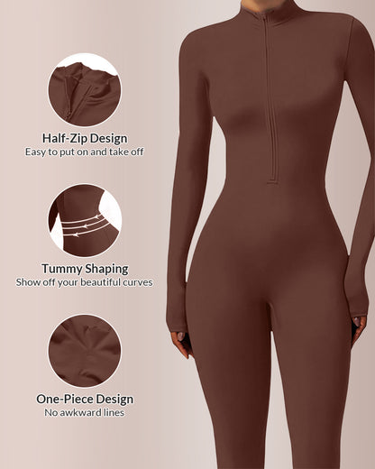 Curvvvy® Fleece Slim-Fit Winter Training Jumpsuit