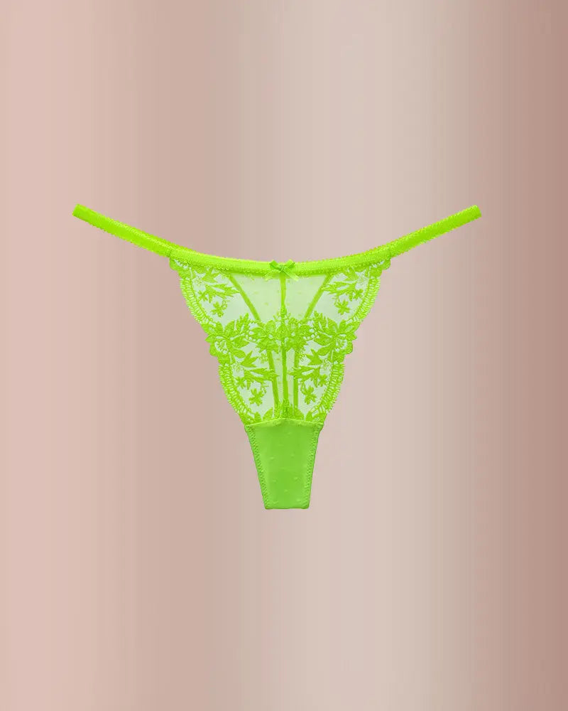 Curvvvy® BlossomLace – French Embroidered Sheer Lace Thong curvvvy