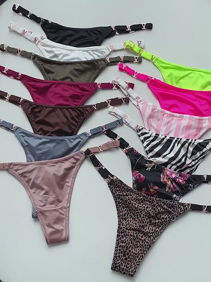 Curvvvy™ Metal V-Cut Low-Rise Ice Silk Thong