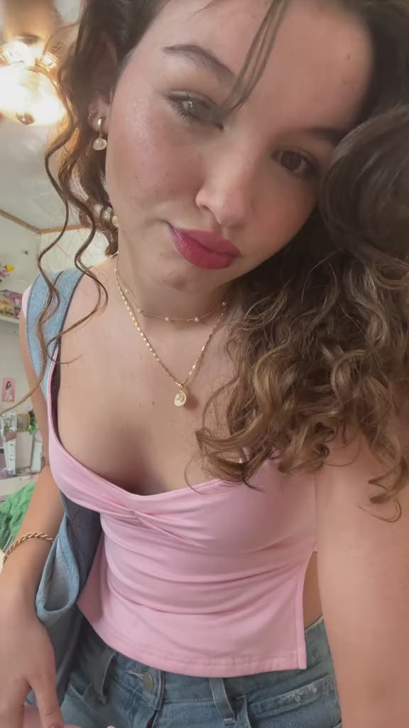 Curvvvy™ Double-Layer Square Neck Slit Tank Top