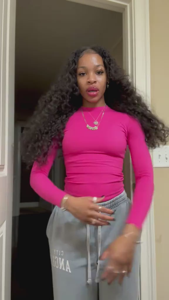 Blusa Curvvvy™ de Manga Morcego com Bainha Assimétrica