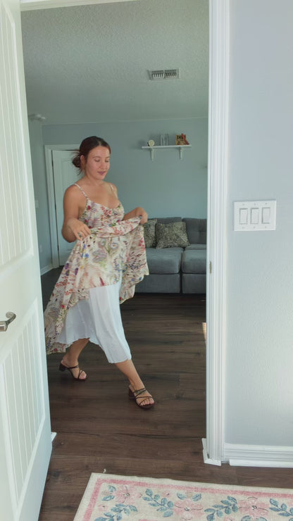 Curvvvy™ Botanical Breeze V-Neck Floral Slip Dress