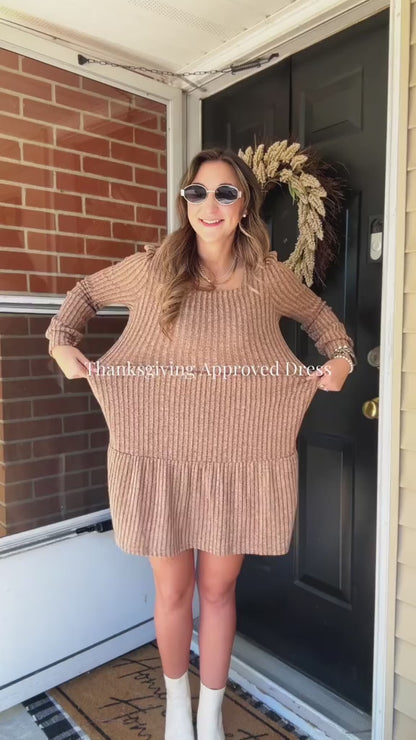 Curvvvy™ Figurbetontes Mini-Kleid mit Leopardenmuster und Trompetenärmeln