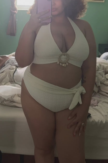 Curvvvy® Halter High-Waisted Bikini Set