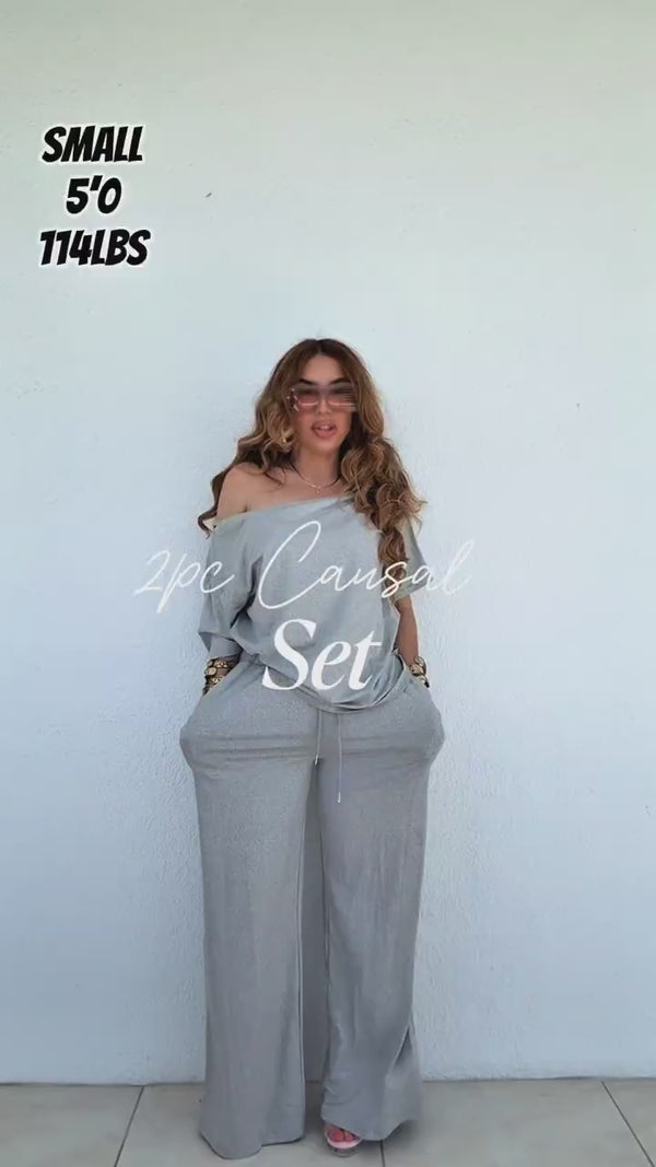 Curvvvy® The Effortless Chill Off-Shoulder Lounge Set
