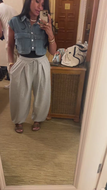 Curvvvy™ The Sculpted Street Pleated Baggy Sweats