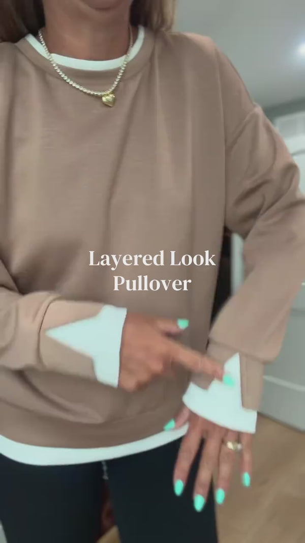 Curvvvy™ Sudadera Oversize de Manga Larga con Efecto de Capas