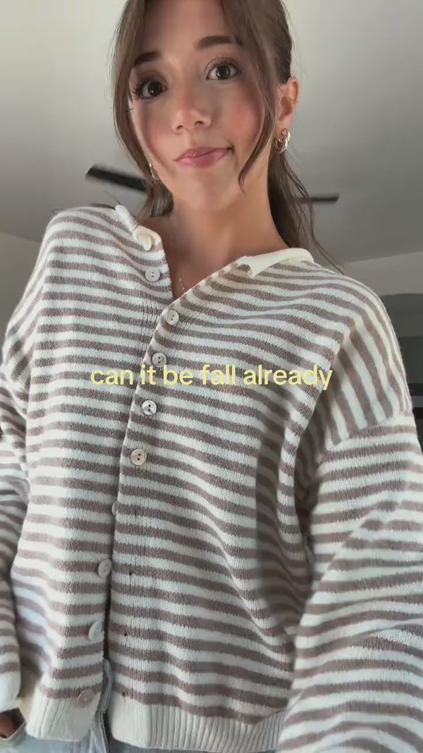 Curvvvy™ Retreat Striped Knit Cardigan